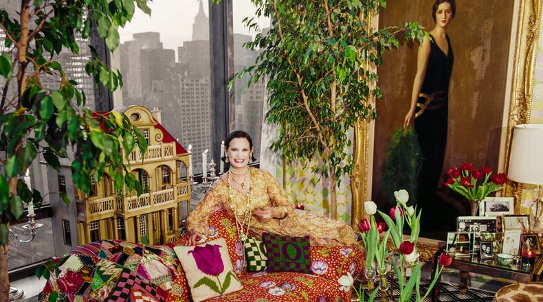 Writers, filmmakers, movie stars and fashion designers like Gloria Vanderbilt, captured in her New York City apartment in 1975, were frequent subjects of the iconic photographer Horst P. Horst.
(Courtesy of SCAD FASH Museum of Fashion and Film)