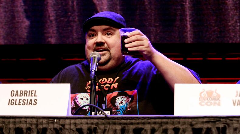 LOS ANGELES, CALIFORNIA - OCTOBER 11: Gabriel Iglesias speaks during the 'Mr. Iglesias' panel during 2019 Los Angeles Comic Con at Los Angeles Convention Center on October 11, 2019 in Los Angeles, California. (Photo by Paul Butterfield/Getty Images)