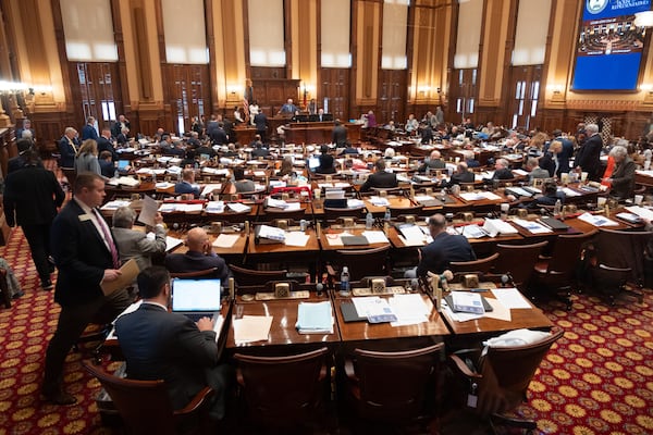 Overview of the House chamber during Crossover Day at the Georgia Legislature in Atlanta on Friday.