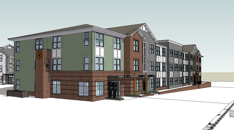 Rendering of a nearly 60,000-square-foot apartment community from City of Refuge.