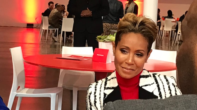 Jada Pinkett-Smith at the Fairmont in Atlanta for an event promoting her Red Table Talk Facebook Watch show. CREDIT: Rodney Ho/rho@ajc.com