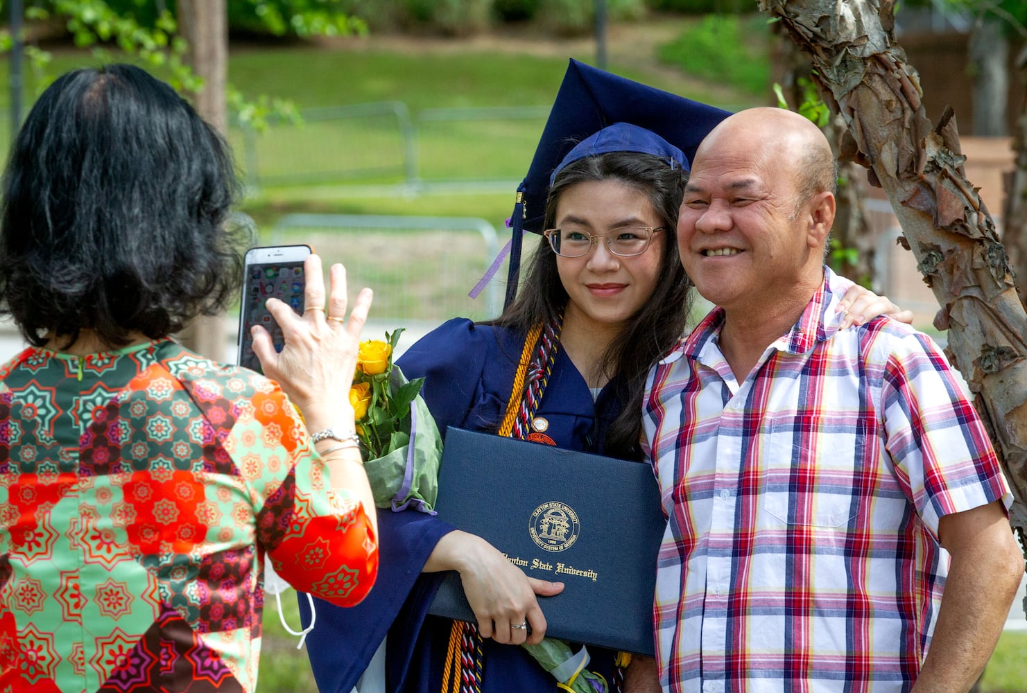 an in-person  graduation ceremony at Clayton State University