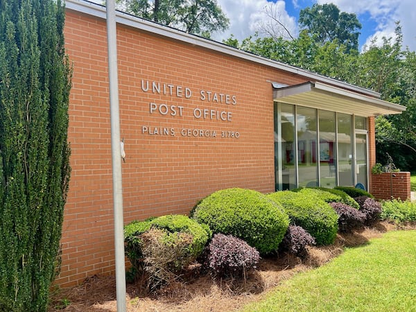 The Plains post office was renamed for the late President Jimmy Carter and first lady Rosalynn Carter during a dedication ceremony Wednesday, July 2, 2025. (Patricia Murphy/AJC)