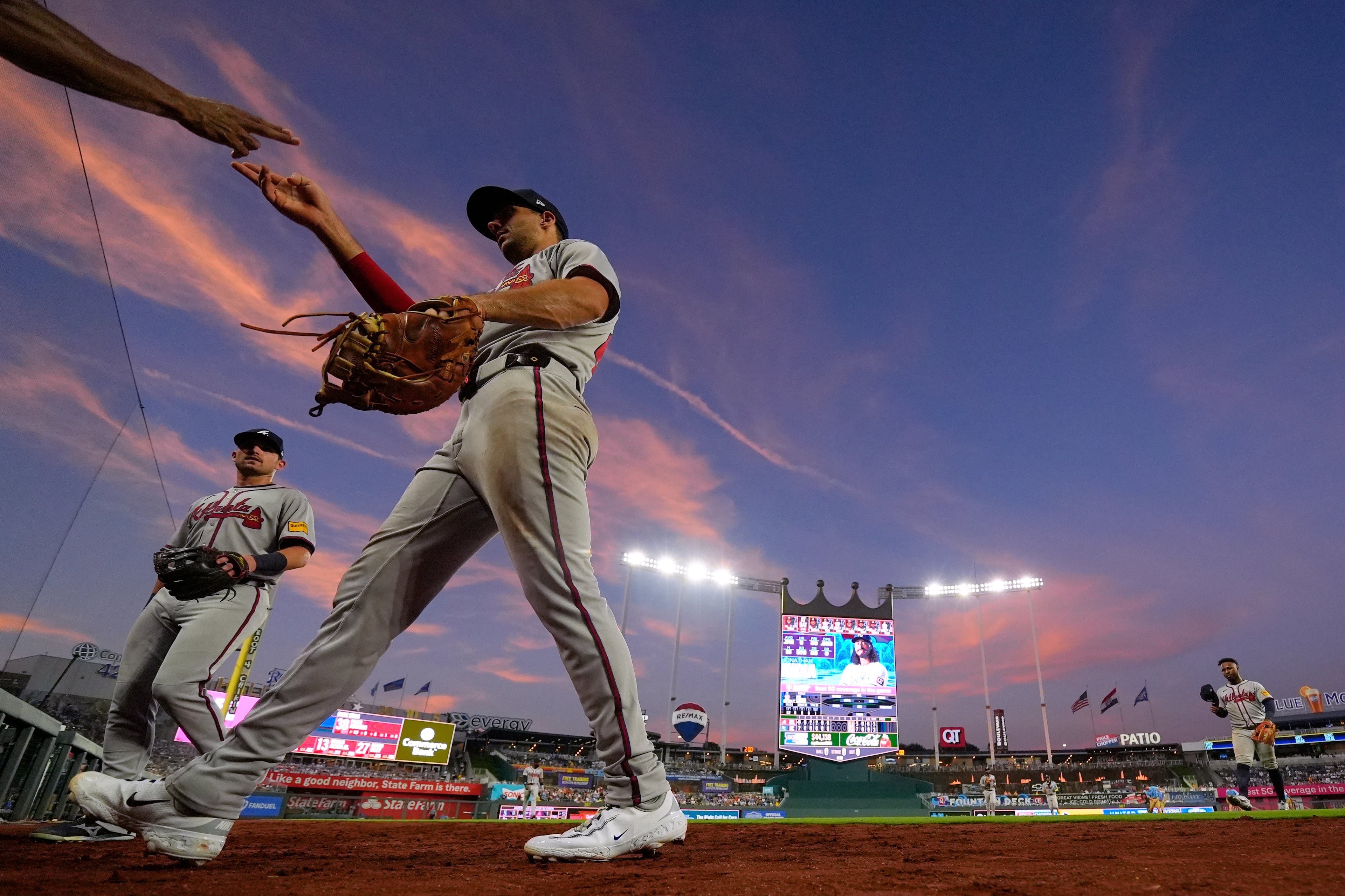 Just a pretty shot from last night's 10-7 win over the Royals.