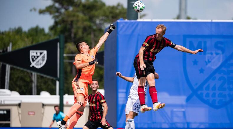 Atlanta United was defeated by Cincinnati 1-0 on Thursday in the MLS tournament in Orlando.