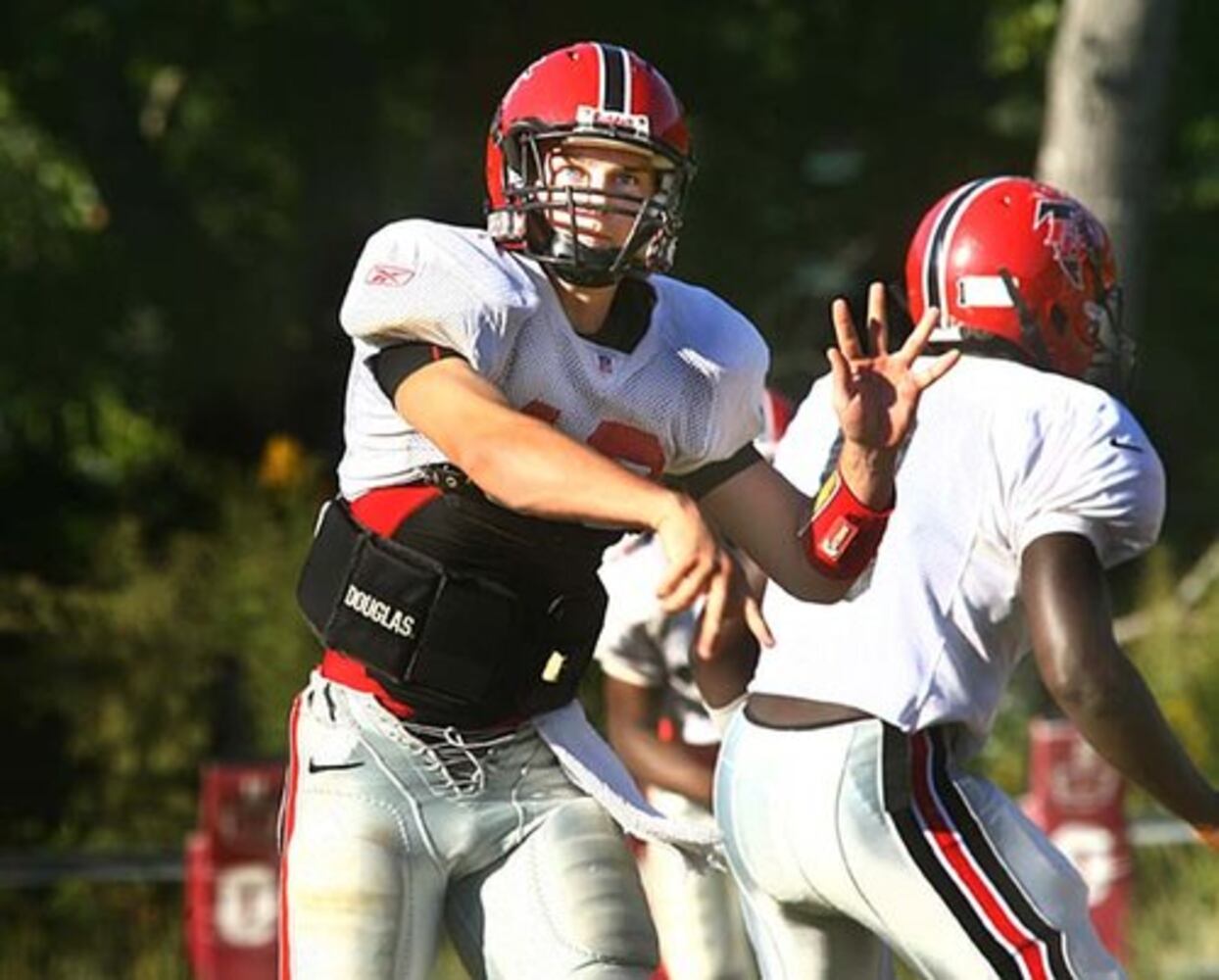 High school football: Practice at Flowery Branch