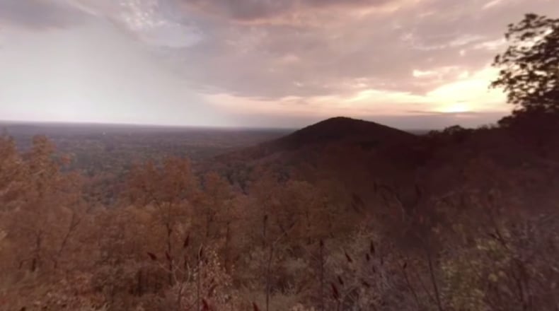 Maybe Kennesaw Mountain had so many visitors coming to see the leaves change color, as seen here in a still from a video by the AJC’s Ryon Horne.