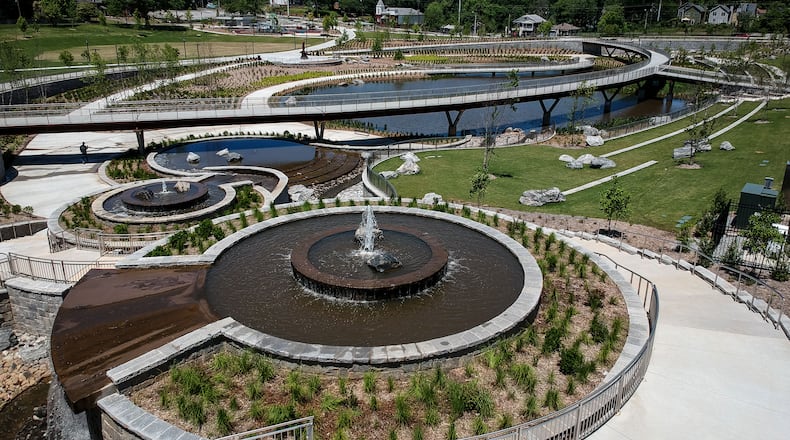 Rodney Cook Sr. Park in Vine City in Atlanta is near completion. STEVE SCHAEFER FOR THE ATLANTA JOURNAL-CONSTITUTION