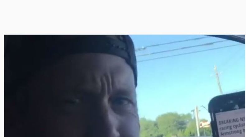 Lance Armstrong’s May 12, 2017, InstaGram post indicates he’s both alive and driving a car—not dead, contrary to a fake-news web post reviewed by PolitiFact Texas (screenshot May 15, 2017).