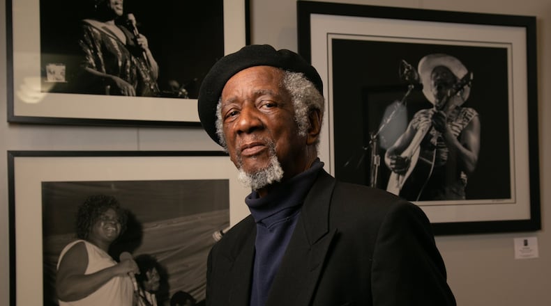 Jim Alexander is shown with part of his photography exhibit at the Roswell Cultural Arts Center. Alexander is one of the elders of Atlanta’s visual griots. He’s spent decades chronicling life in Atlanta’s black community from its music to churches to civil rights. Alexander didn’t pick up a camera until he was an adult, but his work has won him numerous accolades. He has a new book out and an exhibit at the Arts Center. CONTRIBUTED BY PHIL SKINNER