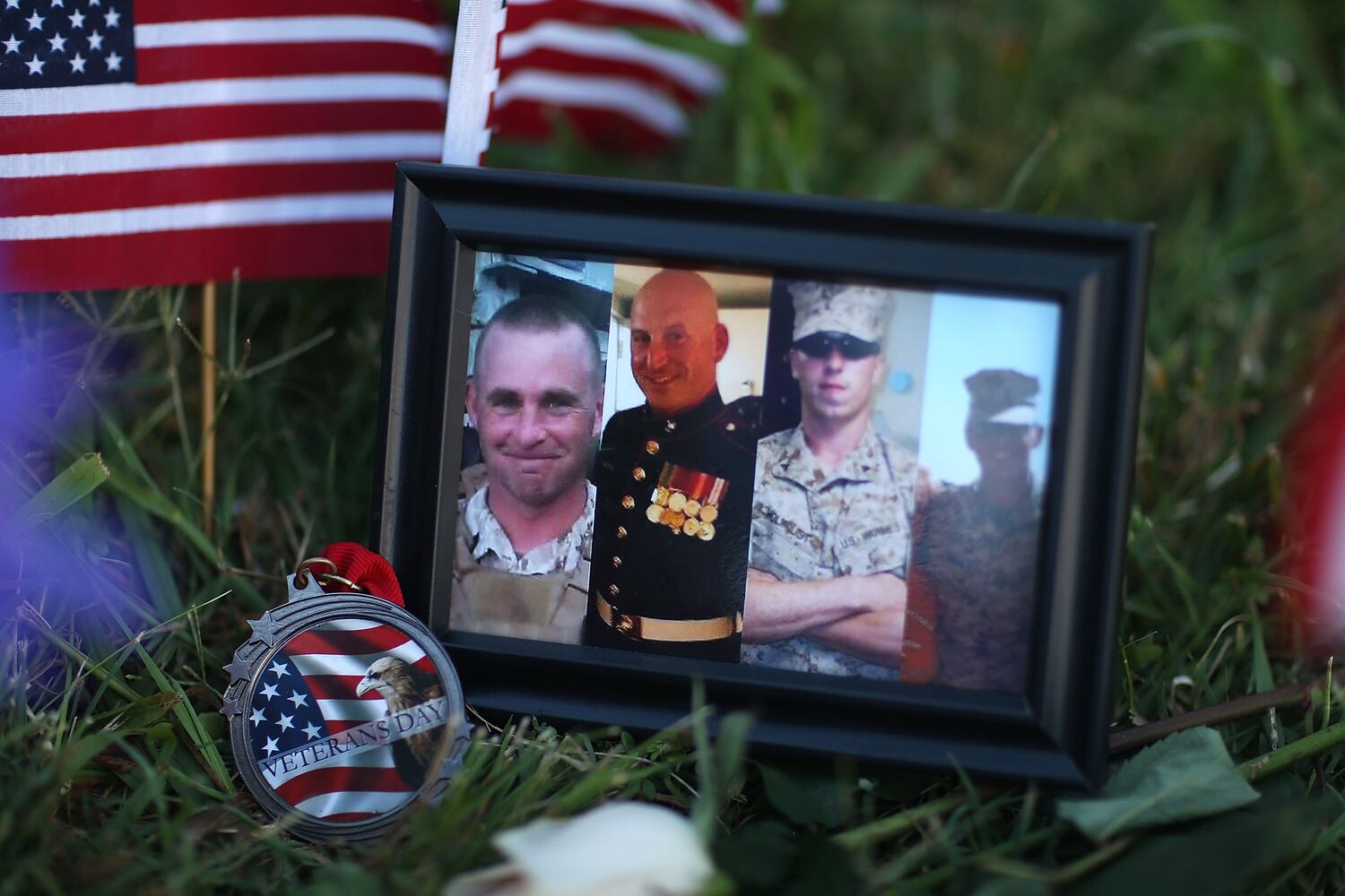 Memorial setup for Chattanooga shooting victims