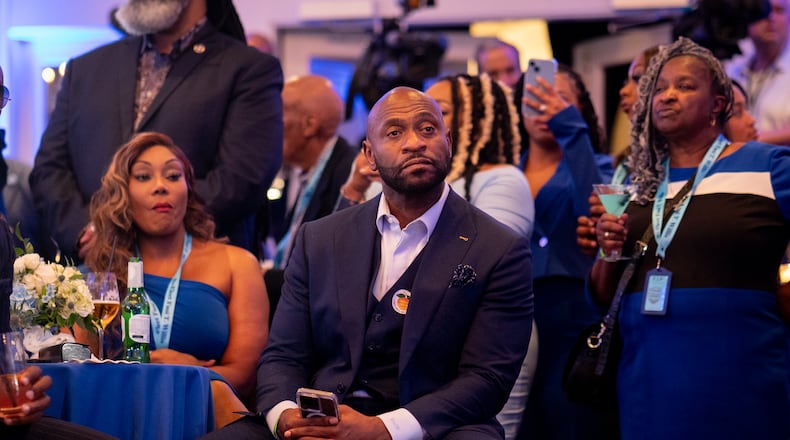 Former special prosecutor Nathan Wade attends the primary victory party for Fulton County District Attorney Fani Willis in Buckhead on Tuesday, May 21, 2024 (Ben Hendren for the Atlanta Journal-Constitution)