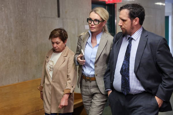 Ewa Sokola arrives in state court in Manhattan for Harvey Weinstein's retrial on Wednesday, May 7, 2025 in New York. (Spencer Platt/Pool Photo via AP)