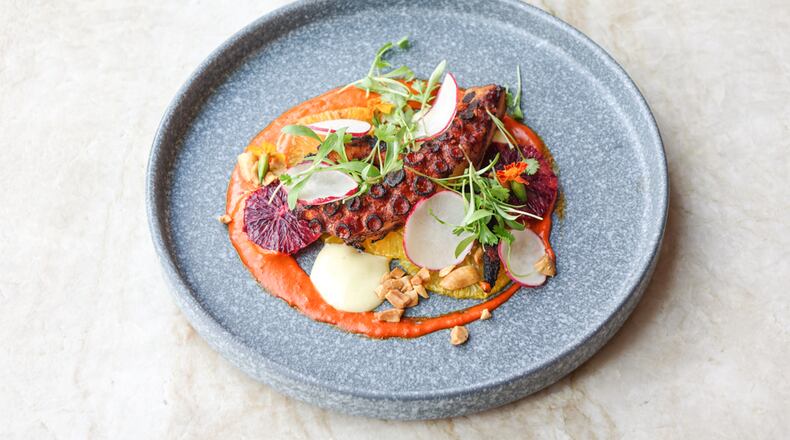 Guajillo grilled octopus from the menu of Alma Cocina.