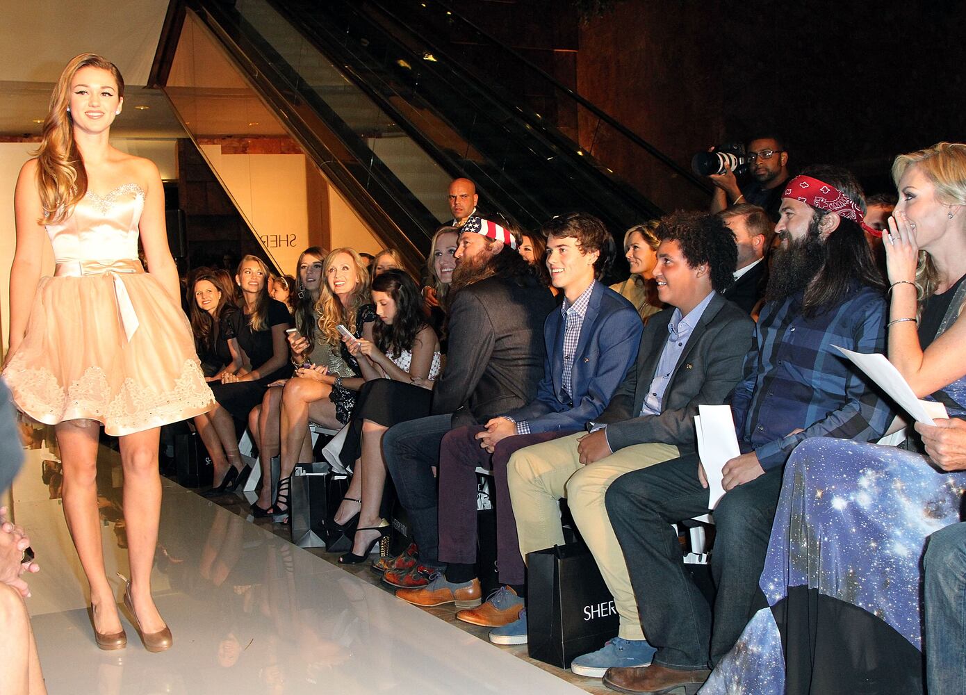 Family in front row at Sherri Hill show