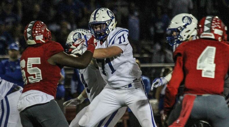 Offensive tackle Connor McLaughlin of Tampa (Fla.) Jesuit. McLaughlin was scheduled to take an official visit to Georgia Tech June 14, 2019. (247 Sports)