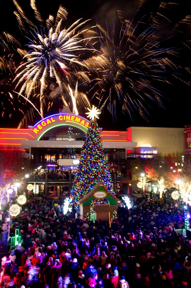 Christmas tree lighting at Atlantic Station