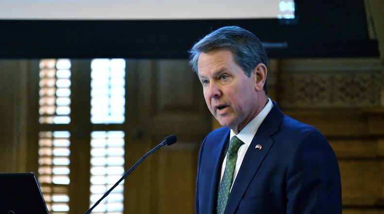 January 21, 2020 Atlanta - Georgia Governor Brian Kemp addresses the 2020 Season Joint Budget hearings on Tuesday, January 21, 2020.(Hyosub Shin / Hyosub.Shin@ajc.com)