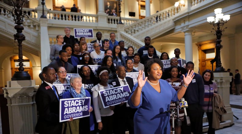 House Minority Leader Stacey Abrams qualified to run for governor. BOB ANDRES/BANDRES@AJC.COM