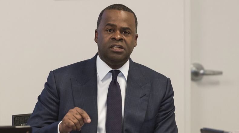 Mayor Kasim Reed addresses public comments opposing the sale of Underground Atlanta to the real estate investment group WRS, Inc. Despite those that came forward in opposition, the board approved the sale. (DAVID BARNES / SPECIAL) AJC FILE PHOTO