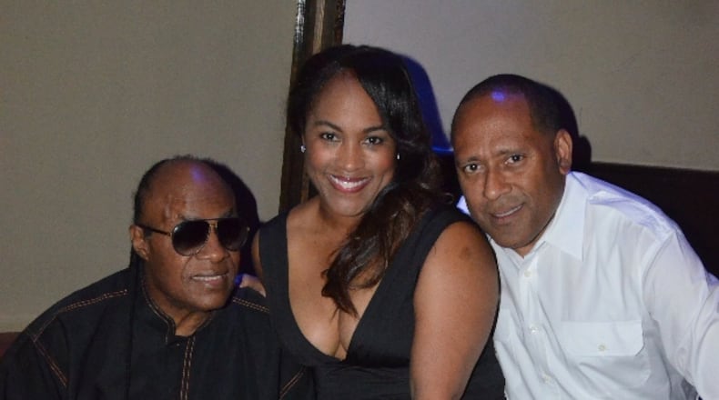 Stevie Wonder joined Frank Ski and his wife Tanya at Ski's birthday party on Saturday night at Frank Ski's restaurant. CREDIT: FreddyO/Special