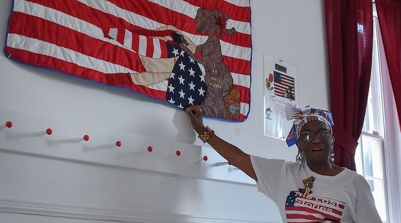 Edna Williams Lawrence, a storyteller and historian, is trying to spread knowledge about Grace Wisher, a young, Black indentured servant who helped in the construction of The Star-Spangled Banner that flew above Fort McHenry during the War of 1812. (Ulysses Munoz/Baltimore Sun/TNS)