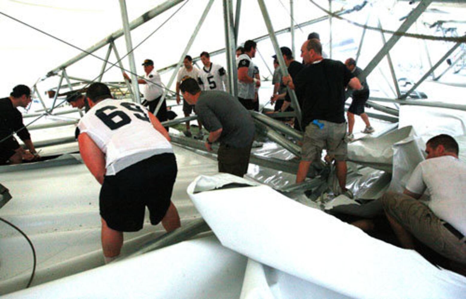 NFL Photos: Cowboys' practice facility collapses