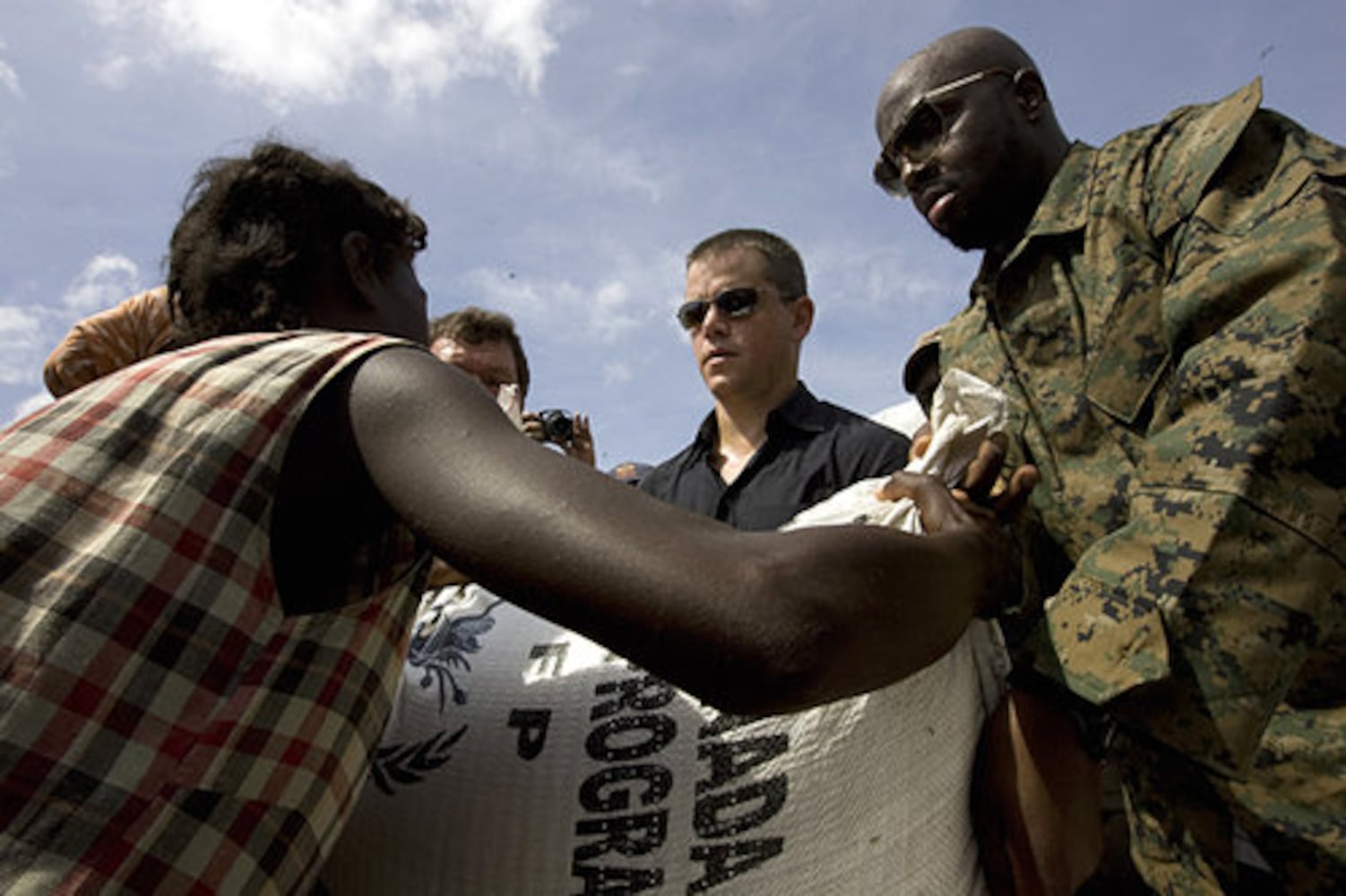 Matt Damon, Wyclef Jean help Haiti