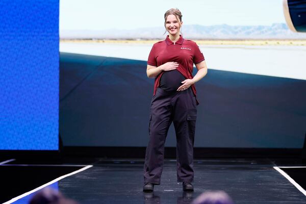 The collection includes the first maternity clothes for Delta's maintenance employees. (Miguel Martinez/AJC)