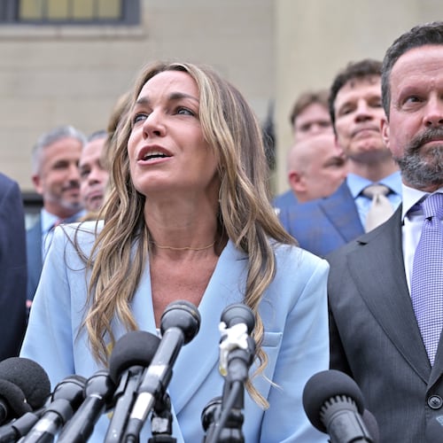 FILE - Karen Read speaks after she was found not guilty of second-degree murder on June 18, 2025, in Dedham, Mass. (AP Photo/Josh Reynolds, File)