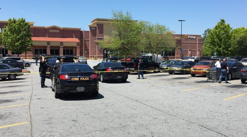 Altercations between two men led to a shooting outside a Walmart in Cobb County.