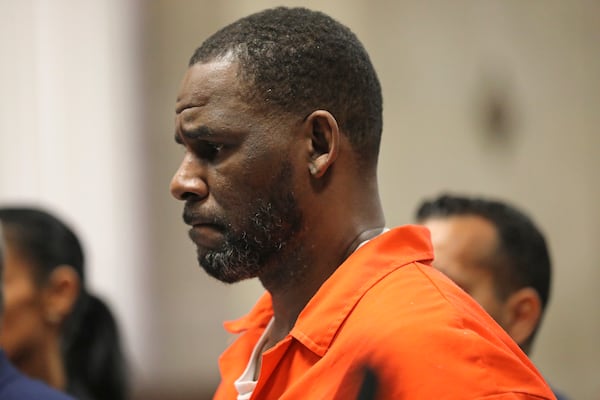 FILE - R. Kelly appears during a hearing at the Leighton Criminal Courthouse in Chicago on Sept. 17, 2019. (Antonio Perez/Chicago Tribune via AP, Pool, File)