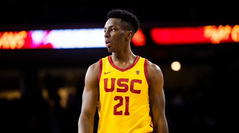 Southern California forward Onyeka Okongwu against Utah Thursday, Jan. 30, 2020 in Los Angeles. (Kyusung Gong/AP)