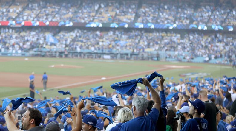 The Atlanta Braves face the Los Angeles Dodgers in the 2018 NLDS at Dodger Stadium Los Angeles.