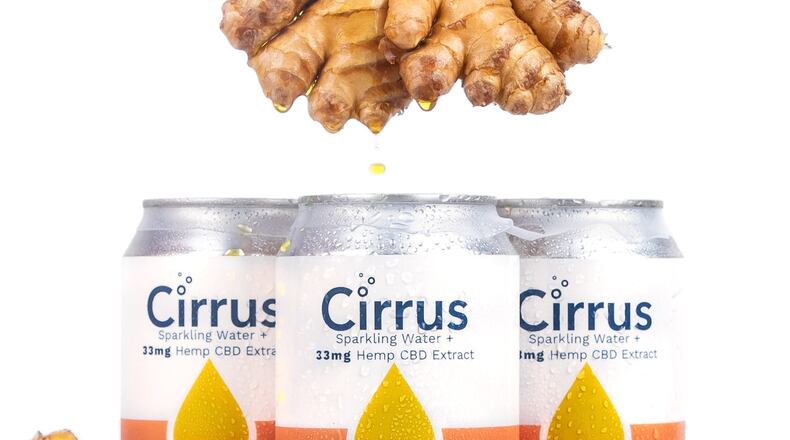 Cirrus CBD-infused sparkling water. Courtesy of Cirrus