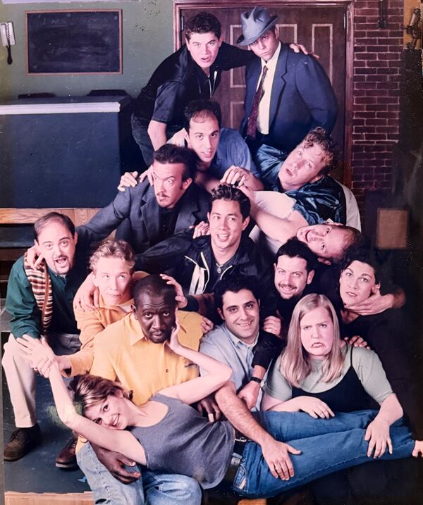 Anna Vocino, an Emory University grad, helped found the Atlanta improv group Whole World Theatre, in 1994. This is a cast photo from 1999 right before she left for Los Angeles. She is on the bottom. WHOLE WORLD THEATRE