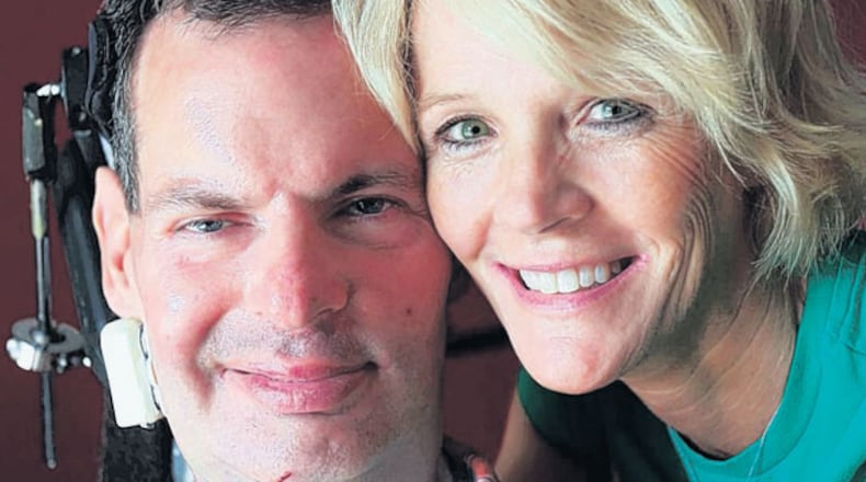 David Jayne, 50 and his wife, Carey, 52, met through Facebook and married this year. She said it was awkward when they first met, “But he’s so easy to open up to; there was a real connection. At first, I know his parents didn’t trust me. But this is real.”