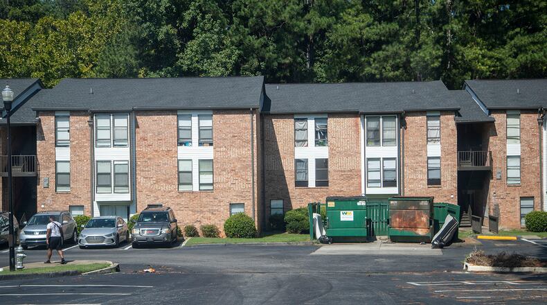 A man remains in serious condition after being shot at a southwest Atlanta apartment complex Wednesday evening, police said.