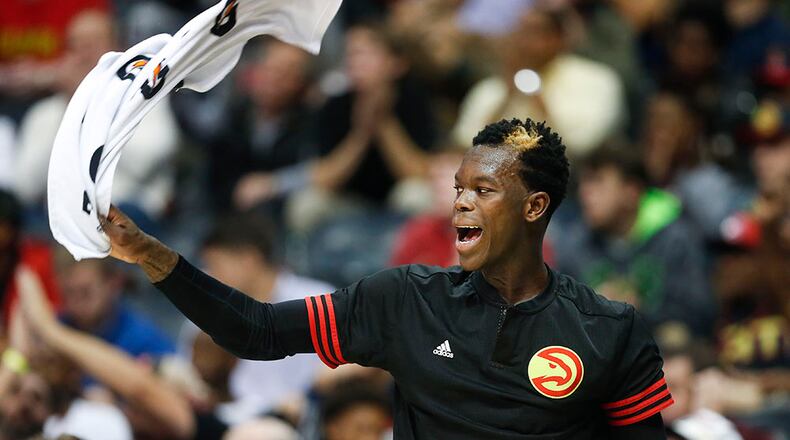 Hawks reserve guard Dennis Shroeder showed some grit on the court Monday against the Trail Blazers.