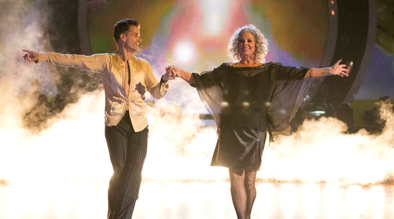 DANCING WITH THE STARS - “Episode 2102” - The couples geared up for one of the toughest weeks of the competition this season with two live shows and a double elimination. In "Hometown Glory" night, each couple danced two new dance styles to songs that reminded the celebrity and pro dancer of the places that shaped who they are today. At the end of the night, the couple with the lowest combined judges and viewer votes from last week was eliminated, MONDAY, SEPTEMBER 21 (8:00-10:01 p.m., ET), on the ABC Television Network. (ABC/Adam Taylor) LOUIS VAN AMSTEL, PAULA DEEN