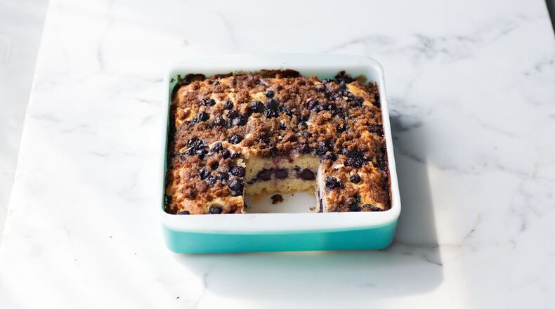 This sour cream and blueberry coffee cake is a favorite from Hobee’s, a restaurant in the Bay Area that is featured in Mario Batali’s new “Big American Cookbook.” Contributed by Quentin Bacon