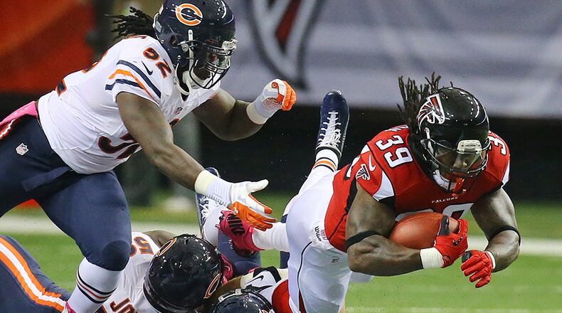 Falcons running back Steven Jackson had only six carries for 25 yards against the Bears.