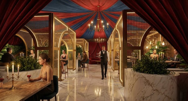Construction of the Looking Glass, shown here in this rendering, is set to begin in the former CNN Studios space following the 2026 FIFA World Cup. (Courtesy of the Looking Glass)