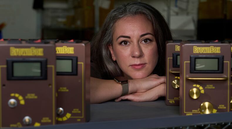 Cassandra Sotos, co-owner and CEO of AmpRx, poses for a portrait at the company's warehouse Saturday, Sept. 12, 2026, in Mt. Juliet, Tenn. (AP Photo/George Walker IV)