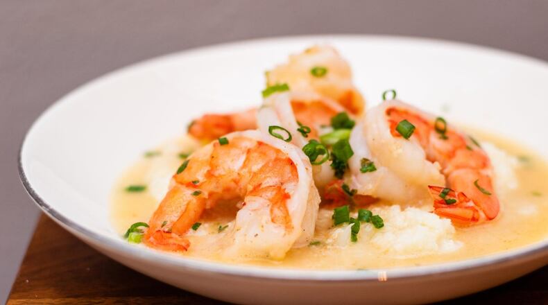 Keto Shrimp and Cauliflower Grits doesn’t skimp on taste but does substitute finely ground cauliflower for grits to keep the carbs down. CONTRIBUTED BY HENRI HOLLIS