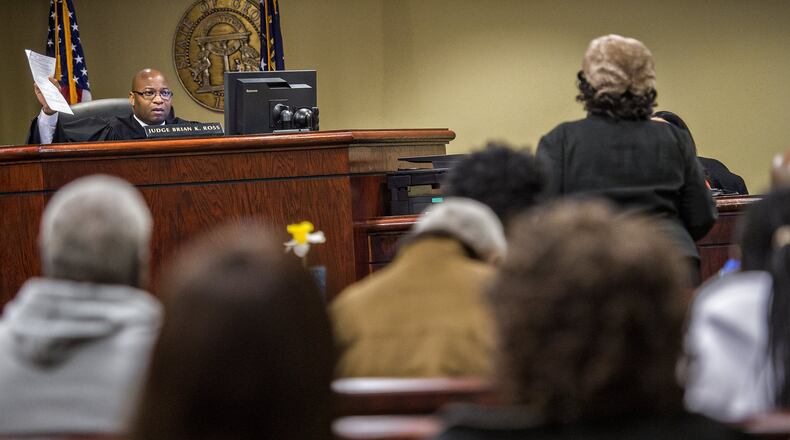 Judge Brian Ross presides over the Georgia State Court’s Traffic Division on Jan. 13. A $25 fee was reinstated on every traffic ticket July 1. JONATHAN PHILLIPS / SPECIAL