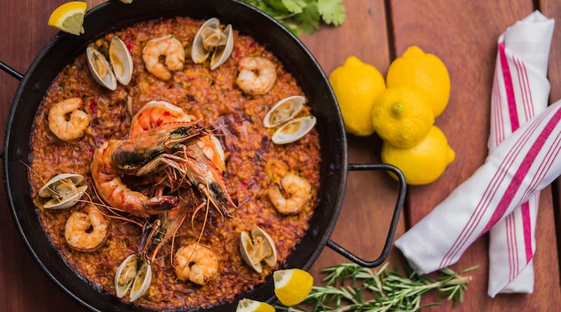 Celebrate National Spanish Paella Day with complimentary samples of the dish at Bulla Gastrobar. Photo credit: Melissa Libby & Associates.