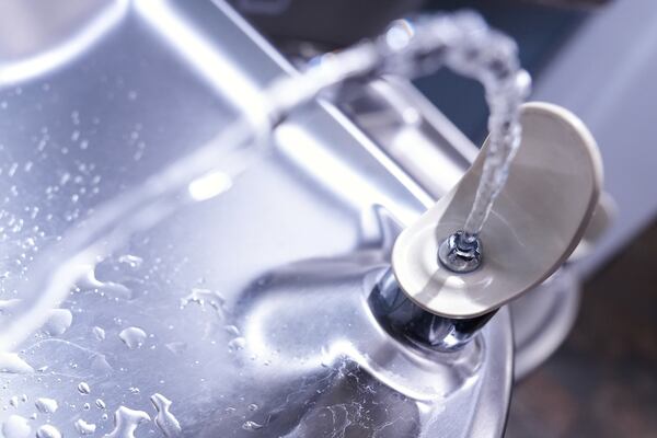 A public water fountain is seen Friday, March 28, 2025, in Grosse Pointe Park, Mich. (AP Photo/Paul Sancya)