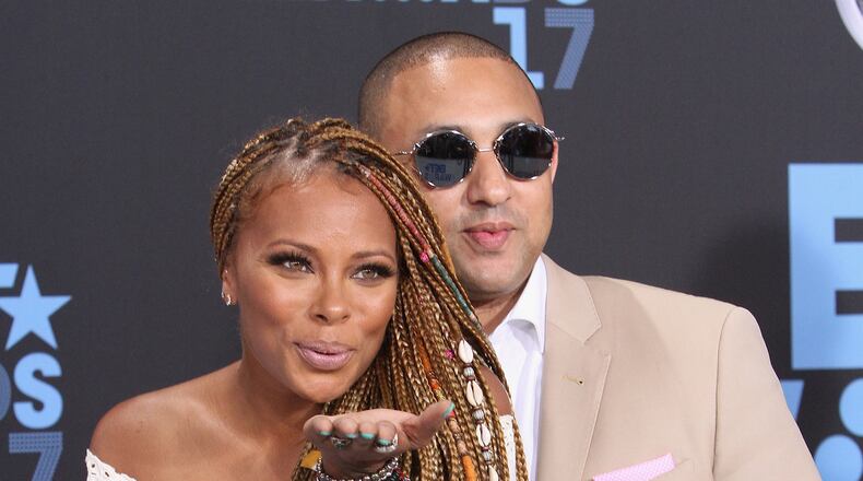 LOS ANGELES, CA - JUNE 25: Eva Marcille (L) at the 2017 BET Awards at Microsoft Square on June 25, 2017 in Los Angeles, California. (Photo by Maury Phillips/Getty Images)