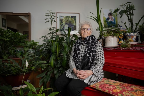Margot Fass poses for a portrait Saturday, March 22, 2025, in Rochester, N.Y. (AP Photo/Maryel Pryce)